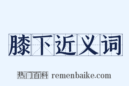 膝下近义词是什么意思的图片